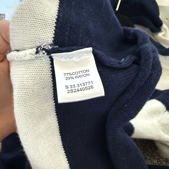 Weatherproof NWOT Striped Navy and White Hooded Sweater - Picture 4 of 4